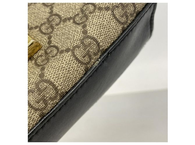 Borsa a tracolla Gucci GG Supreme Marrone Nero - vista 6