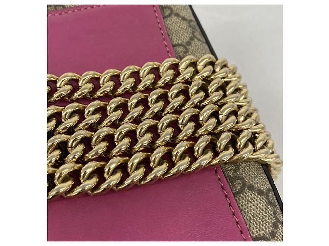 Borsa a tracolla Gucci GG Supreme Marrone Rosso - vista 10