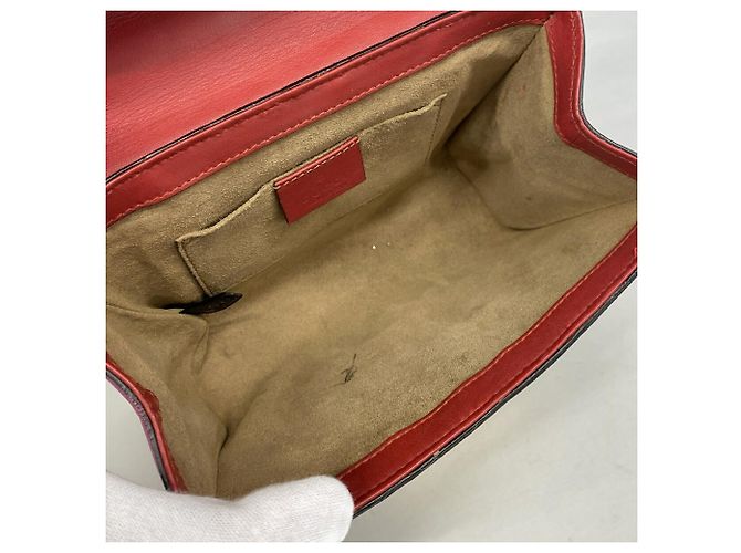 Borsa a tracolla Gucci GG Supreme Marrone Rosso - vista 4