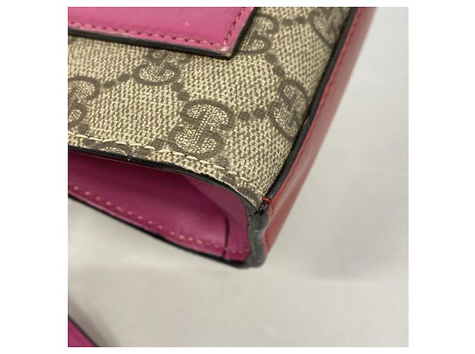 Borsa a tracolla Gucci GG Supreme Marrone Rosso - vista 9