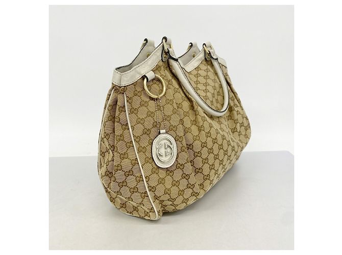 Borsa Tote Gucci GG Canvas Sukey Beige - vista 2
