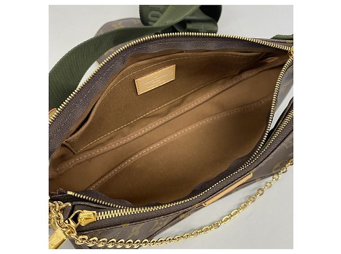 Louis Vuitton Monogram Multipochette Accessoires Schultertasche Braun Khaki - Ansicht 4
