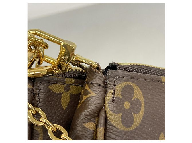 Louis Vuitton Monogram Multipochette Accessoires Schultertasche Braun Khaki - Ansicht 6