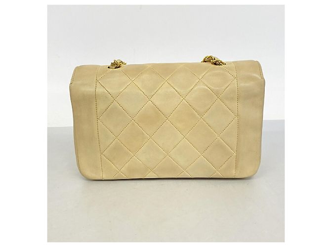 Borsa a tracolla Chanel Diana Chain Beige - vista 12