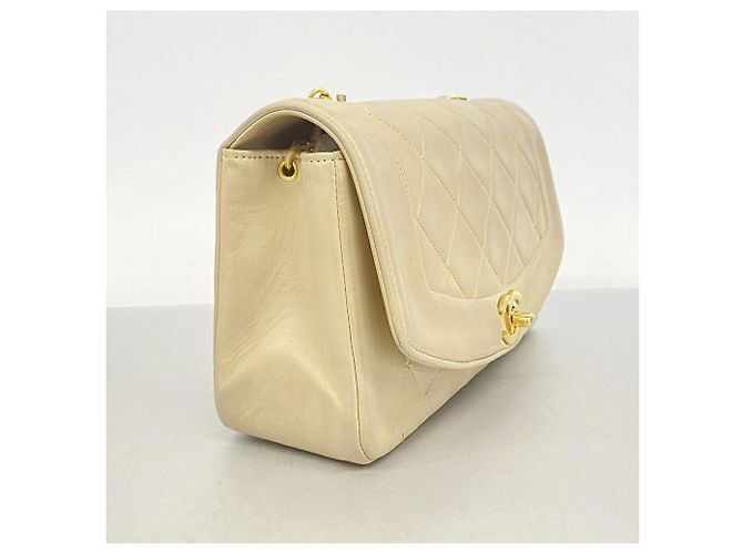 Borsa a tracolla Chanel Diana Chain Beige - vista 2
