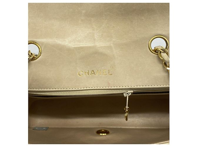 Borsa a tracolla Chanel Diana Chain Beige - vista 5