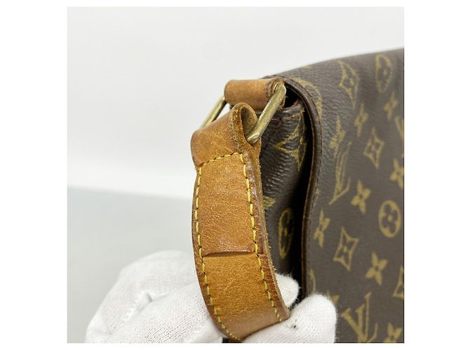 Borsa a tracolla Louis Vuitton Monogram Musette Marrone - vista 9