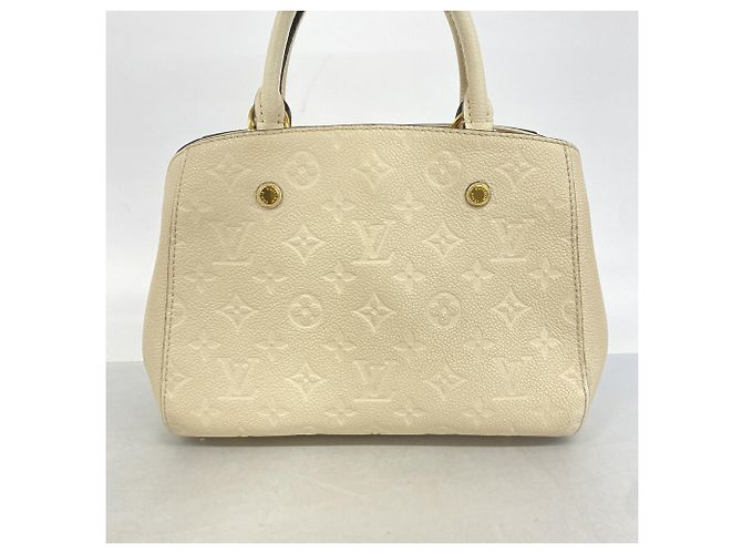 Borsa Louis Vuitton Monogram Empreinte Montaigne BB Crudo - vista 13