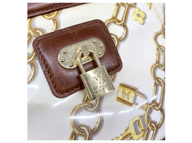 Borsa Louis Vuitton Monogram Charm Cabas Bianco - vista 9