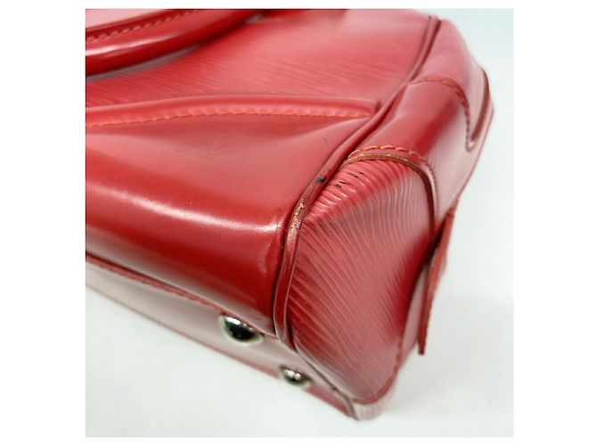 Borsa Louis Vuitton Epi Bowling Montaigne PM Rosso - vista 6