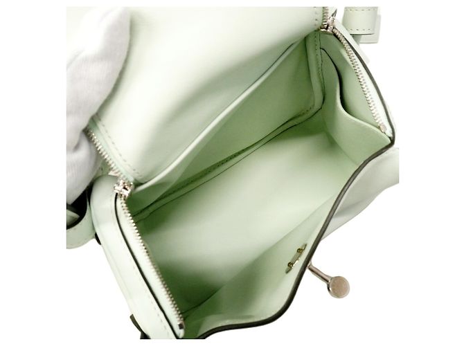 Hermès Borsa Hermes Lindy Mini Swift Verde - vista 4