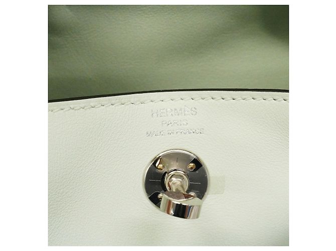 Hermès Borsa Hermes Lindy Mini Swift Verde - vista 5