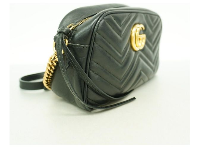 Borsa a tracolla Gucci GG Marmont Nero - vista 2