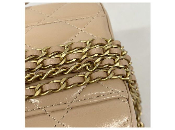 Borsa Vanity con catena Chanel Matelassé Beige - vista 6