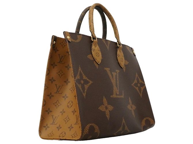 Louis Vuitton Monogram Giant Reverse OnTheGo MM Tote Bag Braun - Ansicht 2
