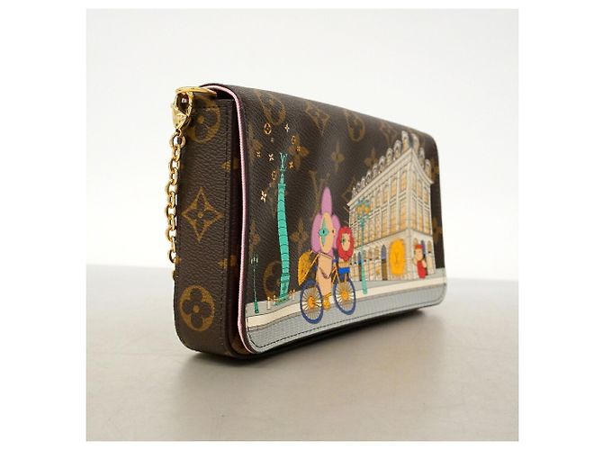 Louis Vuitton Monogram Vivienne Pochette Felicie Wallet Marrone - vista 2