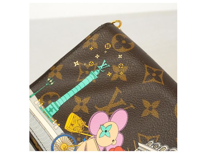 Louis Vuitton Monogram Vivienne Pochette Felicie Wallet Marrone - vista 8