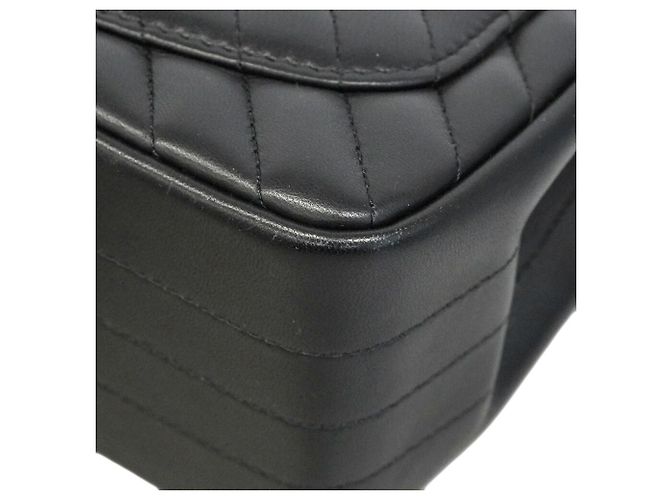 Borsa a tracolla Chanel in pelle d'agnello nera Nero - vista 6