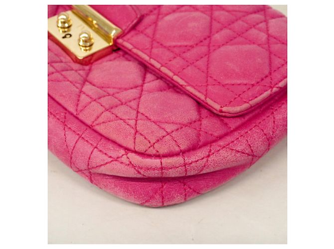 Borsa a tracolla Christian Dior Cannage Rosa - vista 6