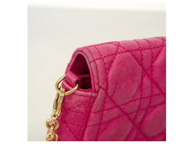 Borsa a tracolla Christian Dior Cannage Rosa - vista 7