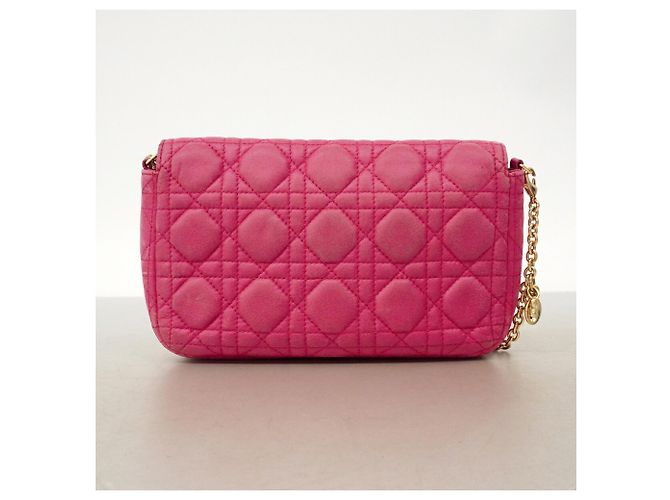 Borsa a tracolla Christian Dior Cannage Rosa - vista 9