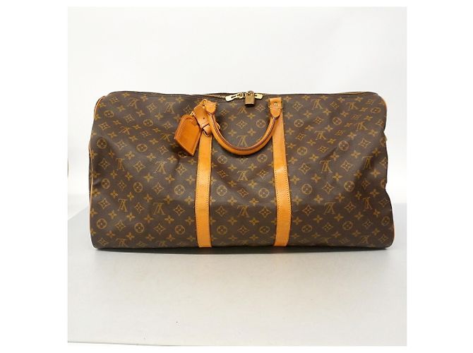 Louis Vuitton Monogram Keepall Bandoulière 60 Boston Bag Marrone - vista 14