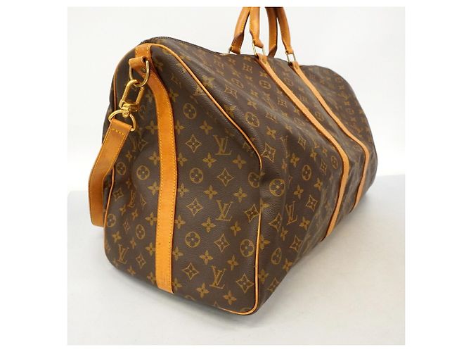 Louis Vuitton Monogram Keepall Bandoulière 60 Boston Bag Marrone - vista 2