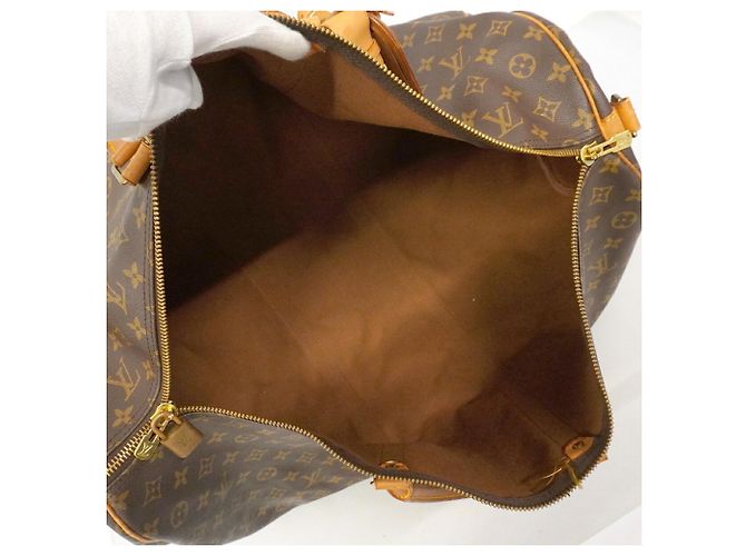 Louis Vuitton Monogram Keepall Bandoulière 60 Boston Bag Marrone - vista 4