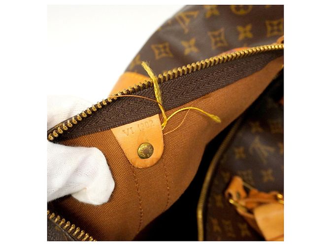 Louis Vuitton Monogram Keepall Bandoulière 60 Boston Bag Marrone - vista 8