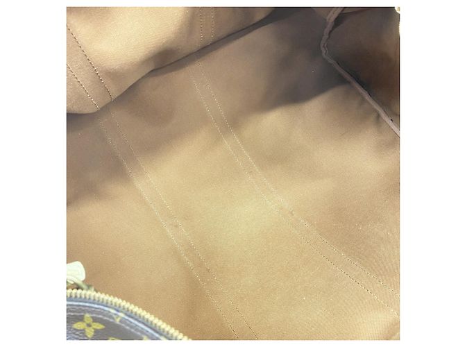 Keepall Borsa Boston Louis Vuitton Marrone - vista 4