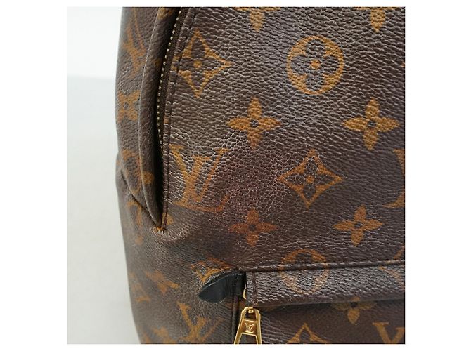 Zaino Louis Vuitton Monogram Palm Springs MM Marrone - vista 13