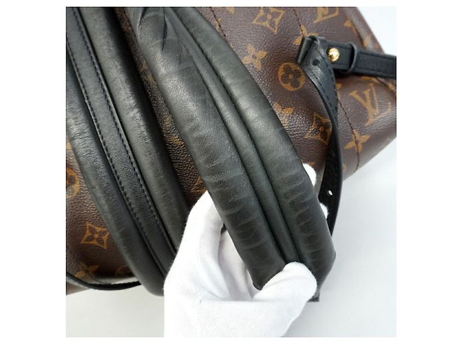 Zaino Louis Vuitton Monogram Palm Springs MM Marrone - vista 9