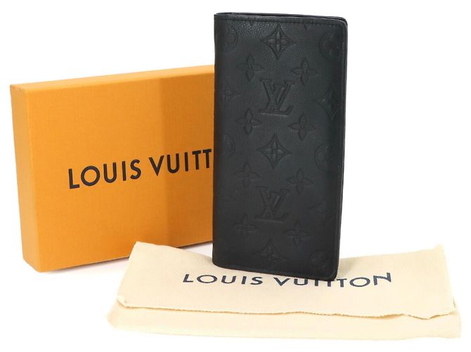 Portafoglio lungo bi-fold Louis Vuitton Monogram Shadow Nero - vista 2