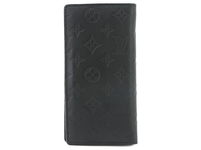 Portafoglio lungo bi-fold Louis Vuitton Monogram Shadow Nero - vista 3