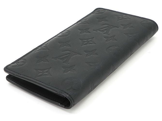 Portafoglio lungo bi-fold Louis Vuitton Monogram Shadow Nero - vista 5