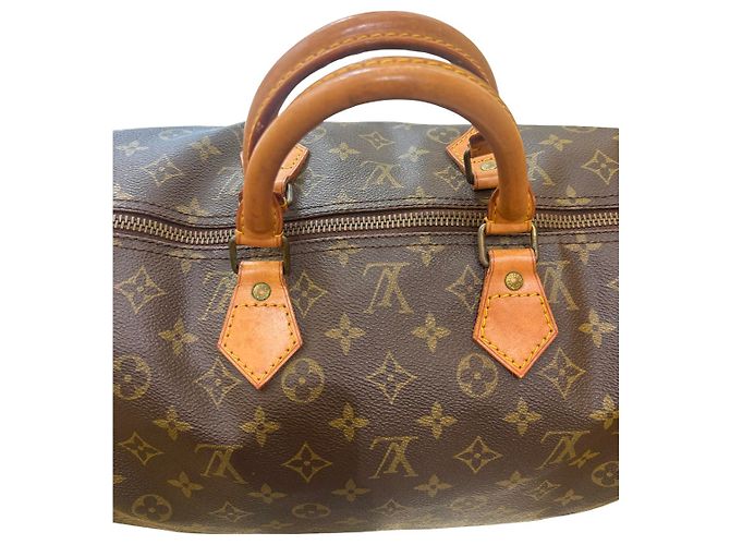 Louis Vuitton Speedy Bandouliere Monogram Canvas 40 Marrone - vista 4