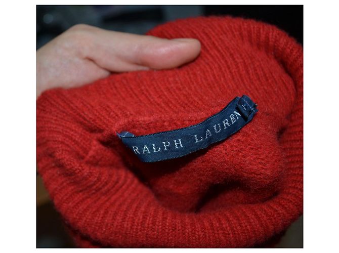 Ralph Lauren roter Rollkragenpullover Zopfstrick - Ansicht 5
