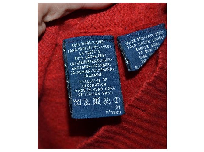Ralph Lauren roter Rollkragenpullover Zopfstrick - Ansicht 6
