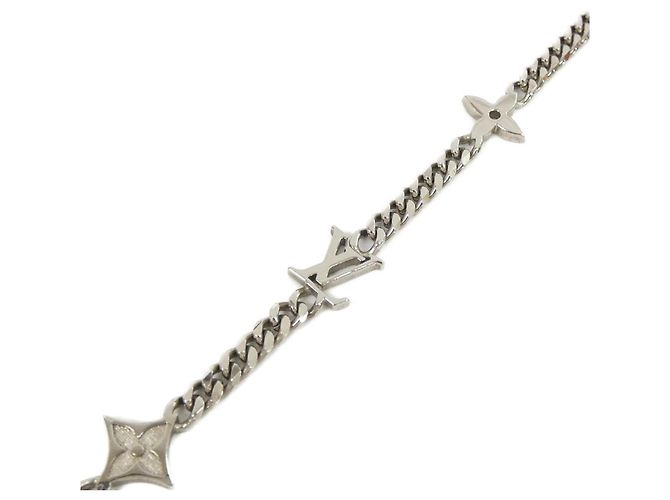 Collana Low Monogram Louis Vuitton Argento - vista 3