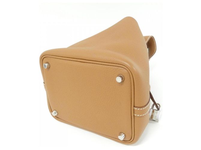 Hermès Bolsa Hermes Picotin Lock PM Marrom Dourado - vista 2