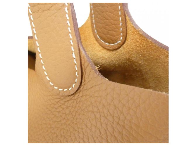 Hermès Bolsa Hermes Picotin Lock PM Marrom Dourado - vista 4