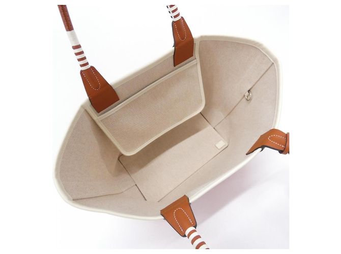Hermès Bolsa Hermes CLIC CLAC PANOPLIE EQUESTRE Steeple Bege Laranja Cru - vista 5