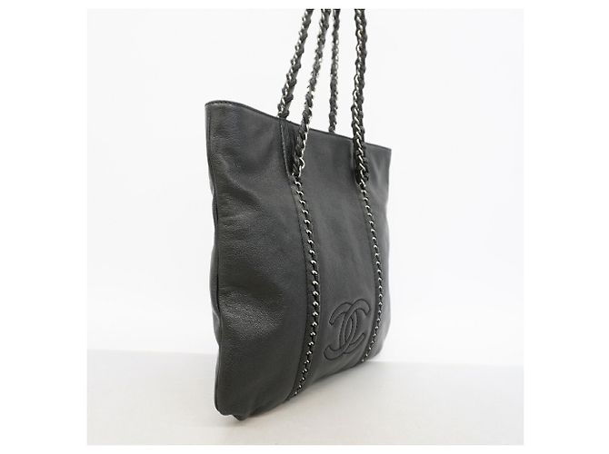 Borsa Tote Chanel in pelle nera Nero - vista 2