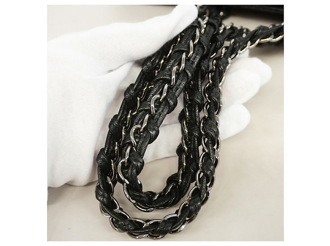 Borsa Tote Chanel in pelle nera Nero - vista 6