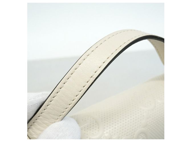 Borsa a tracolla Gucci in pelle bianca Bianco - vista 11