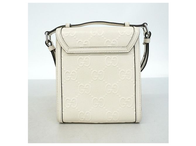 Borsa a tracolla Gucci in pelle bianca Bianco - vista 13