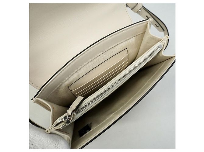 Borsa a tracolla Gucci in pelle bianca Bianco - vista 4
