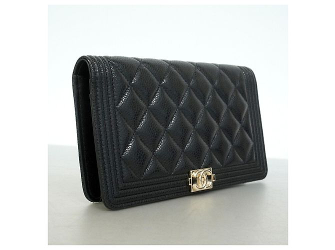 Cartera larga Chanel Boy Negro - vista 2