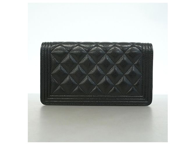 Cartera larga Chanel Boy Negro - vista 8