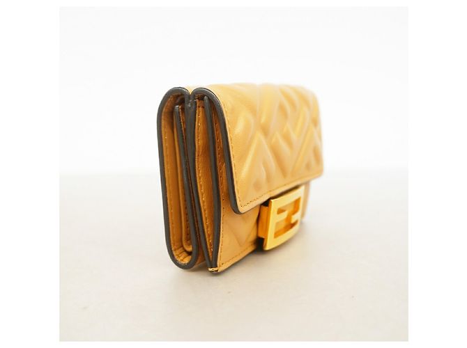 Fendi Brown Leather Tri-fold Wallet - view 2
